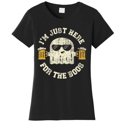 Im Just Here For The Boos Halloween Drinking Party Women's T-Shirt