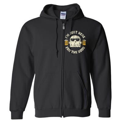 Im Just Here For The Boos Halloween Drinking Party Full Zip Hoodie