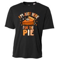 IM Just Here For The Pie Thanksgiving Fall Autumn Retro Cooling Performance Crew T-Shirt