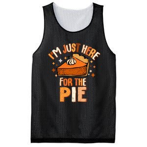 IM Just Here For The Pie Thanksgiving Fall Autumn Retro Mesh Reversible Basketball Jersey Tank