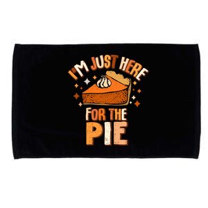 IM Just Here For The Pie Thanksgiving Fall Autumn Retro Microfiber Hand Towel