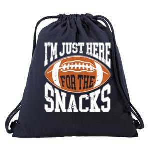 IM Just Here For The Snacks Funny Football Watching Drawstring Bag