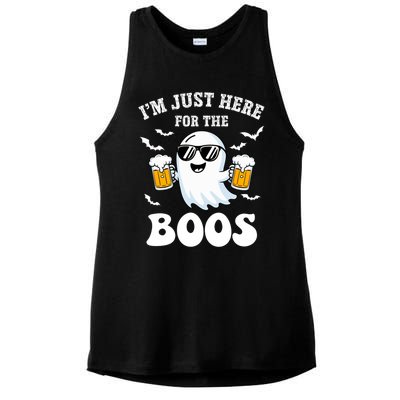 IM Just Here For The Boos Halloween Costume Ladies PosiCharge Tri-Blend Wicking Tank