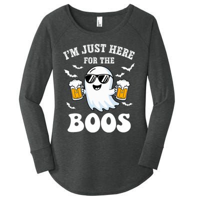 IM Just Here For The Boos Halloween Costume Women's Perfect Tri Tunic Long Sleeve Shirt