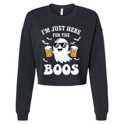 IM Just Here For The Boos Halloween Costume Cropped Pullover Crew