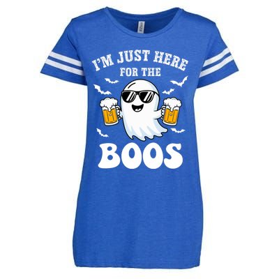 IM Just Here For The Boos Halloween Costume Enza Ladies Jersey Football T-Shirt