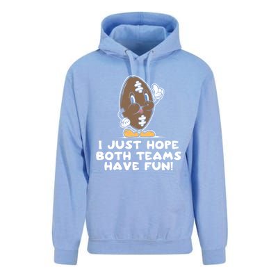 I Just Hope Both Teams Have Fun Cute Gift Funny Vintage Football Cool Gift Unisex Surf Hoodie