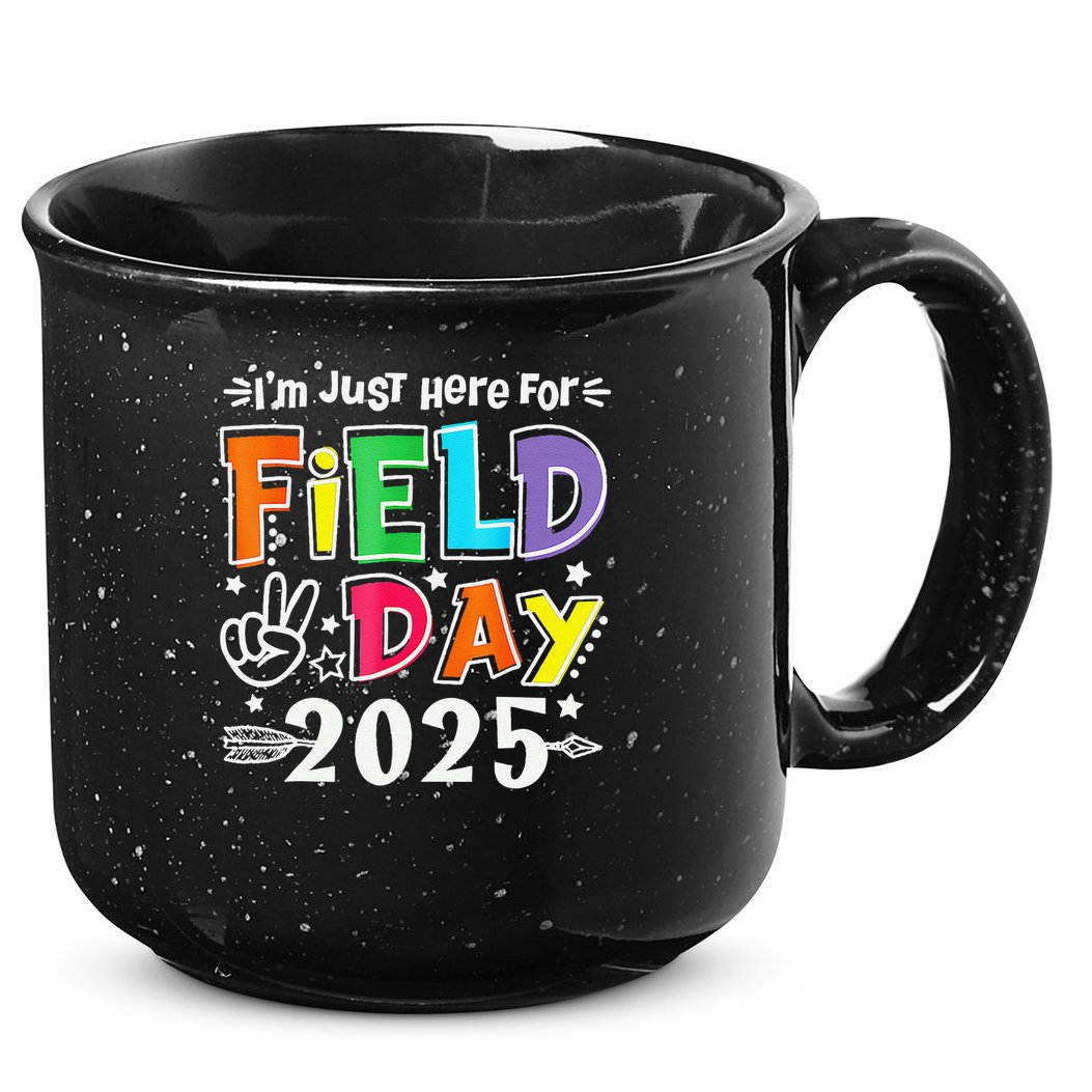 Im Just Here For Field Day 2025 For Teacher Field Day 15oz Campfire Ceramic Mug