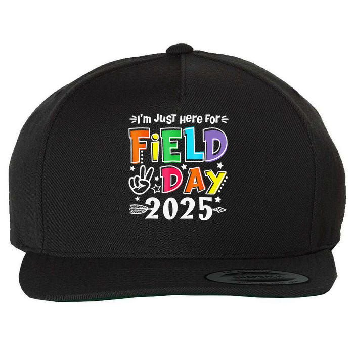Im Just Here For Field Day 2025 For Teacher Field Day Wool Snapback Cap