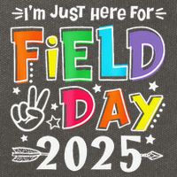 Im Just Here For Field Day 2025 For Teacher Field Day Cotton Canvas Backpack