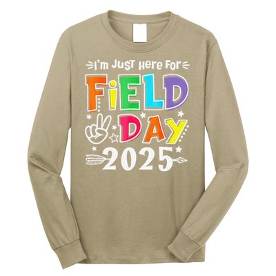 Im Just Here For Field Day 2025 For Teacher Field Day Long Sleeve Shirt