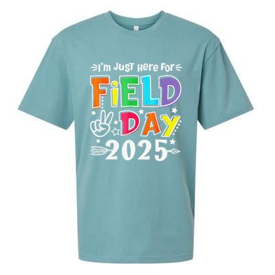 Im Just Here For Field Day 2025 For Teacher Field Day Sueded Cloud Jersey T-Shirt
