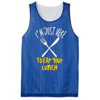 IM Just Here To Eat Your Lunch Fork And Knife Gift Mesh Reversible Basketball Jersey Tank