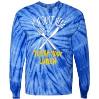 IM Just Here To Eat Your Lunch Fork And Knife Gift Tie-Dye Long Sleeve Shirt