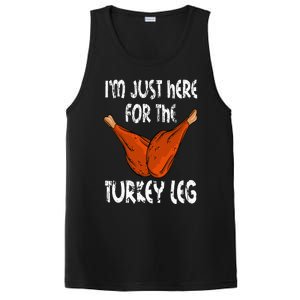 I'm just here for the Turkey Leg Funny Thanksgiving Dinner PosiCharge Competitor Tank