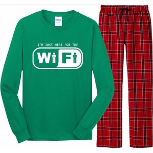 Im Just Here For The Wifi Long Sleeve Pajama Set