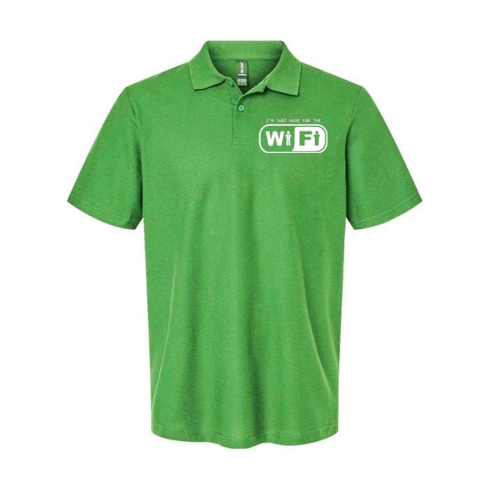 Im Just Here For The Wifi Softstyle Adult Sport Polo