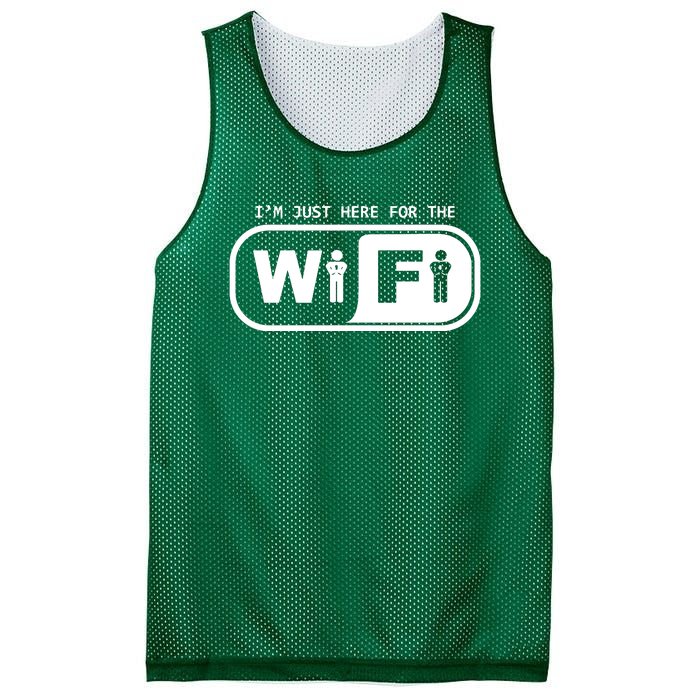 Im Just Here For The Wifi Mesh Reversible Basketball Jersey Tank