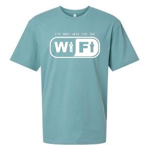 Im Just Here For The Wifi Sueded Cloud Jersey T-Shirt