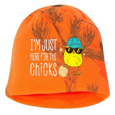 I'm Just Here For The Chicks Cute Kati - Camo Knit Beanie