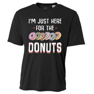 Im Just Here For The Donuts Cute Donut Lover Gifts Cooling Performance Crew T-Shirt