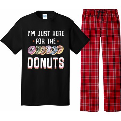 Im Just Here For The Donuts Cute Donut Lover Gifts Pajama Set