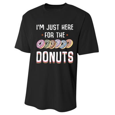 Im Just Here For The Donuts Cute Donut Lover Gifts Performance Sprint T-Shirt