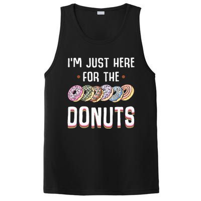 Im Just Here For The Donuts Cute Donut Lover Gifts PosiCharge Competitor Tank