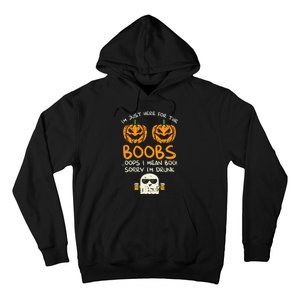 Im Just Here For The Boobs Boos Drunk Ghost Beer Halloween Hoodie