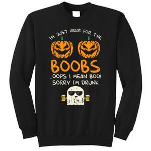 Im Just Here For The Boobs Boos Drunk Ghost Beer Halloween Sweatshirt