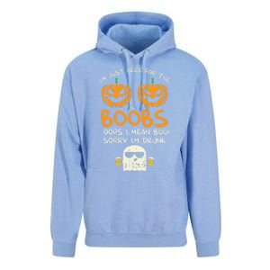 Im Just Here For The Boobs Boos Drunk Ghost Beer Halloween Unisex Surf Hoodie