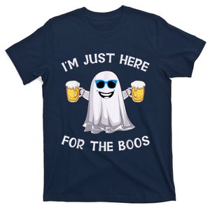 Im Just Here For The Boos Ghost Funny Halloween Beer Lover T-Shirt