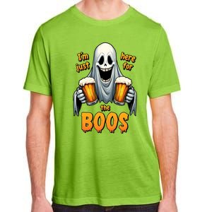 IM Just Here For The Boos Funny Ghost Halloween Drinker Adult ChromaSoft Performance T-Shirt