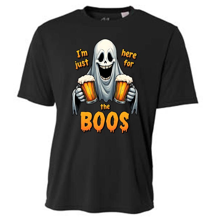 IM Just Here For The Boos Funny Ghost Halloween Drinker Cooling Performance Crew T-Shirt