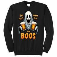 IM Just Here For The Boos Funny Ghost Halloween Drinker Sweatshirt