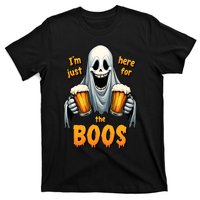 IM Just Here For The Boos Funny Ghost Halloween Drinker T-Shirt