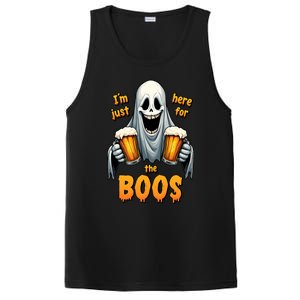 IM Just Here For The Boos Funny Ghost Halloween Drinker PosiCharge Competitor Tank