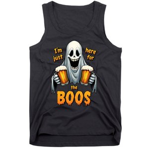 IM Just Here For The Boos Funny Ghost Halloween Drinker Tank Top