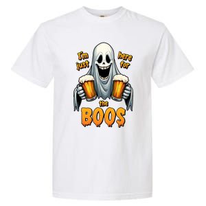 IM Just Here For The Boos Funny Ghost Halloween Drinker Garment-Dyed Heavyweight T-Shirt