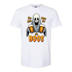 IM Just Here For The Boos Funny Ghost Halloween Drinker Softstyle CVC T-Shirt