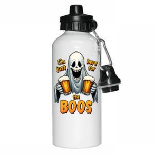 IM Just Here For The Boos Funny Ghost Halloween Drinker Aluminum Water Bottle