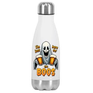 IM Just Here For The Boos Funny Ghost Halloween Drinker Stainless Steel Insulated Water Bottle