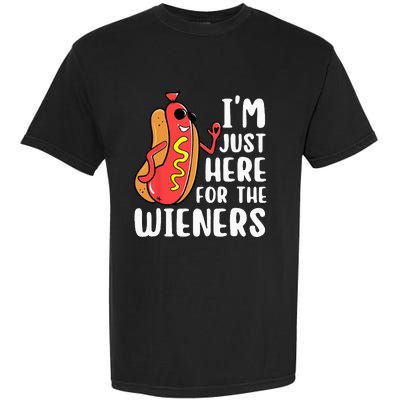 I'm Just Here For The Wieners Funny Hot Dog Foodies Lover Garment-Dyed Heavyweight T-Shirt