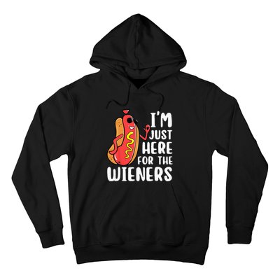 I'm Just Here For The Wieners Funny Hot Dog Foodies Lover Hoodie