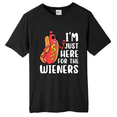 I'm Just Here For The Wieners Funny Hot Dog Foodies Lover Tall Fusion ChromaSoft Performance T-Shirt