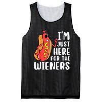 I'm Just Here For The Wieners Funny Hot Dog Foodies Lover Mesh Reversible Basketball Jersey Tank