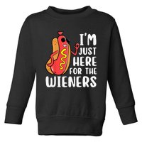 I'm Just Here For The Wieners Funny Hot Dog Foodies Lover Toddler Sweatshirt