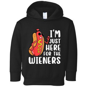 I'm Just Here For The Wieners Funny Hot Dog Foodies Lover Toddler Hoodie