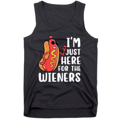 I'm Just Here For The Wieners Funny Hot Dog Foodies Lover Tank Top