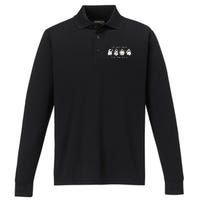 IM Just Here For The Boos Funny Halloween Ghost Performance Long Sleeve Polo